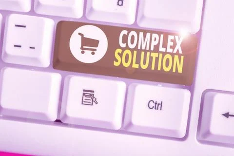 Word writing text Complex Solution. Business concept for significant ideas that Foto stock