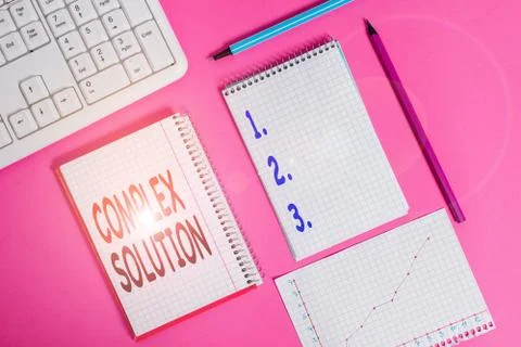 Word writing text Complex Solution. Business concept for significant ideas that Foto stock
