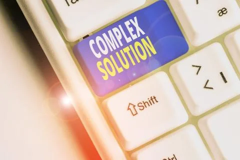 Word writing text Complex Solution. Business concept for significant ideas that Foto stock