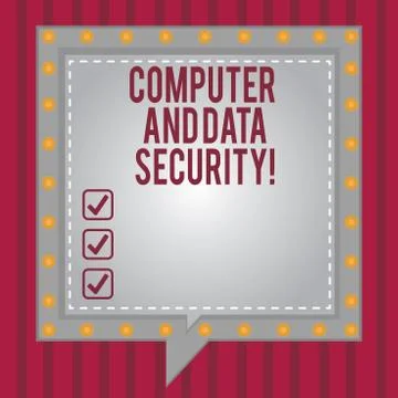 Word writing text Computer And Data Security. Business concept for Online Stock Illustration