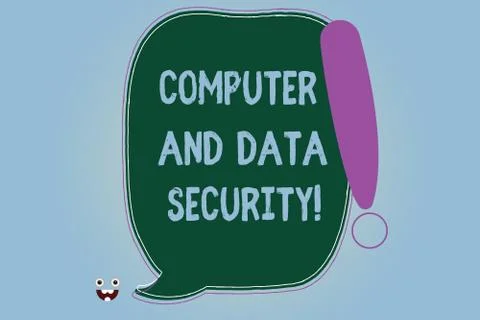 Word writing text Computer And Data Security. Business concept for Online Illustrazione stock