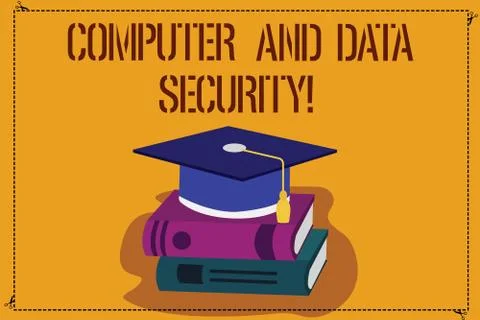 Word writing text Computer And Data Security. Business concept for Online Stock Illustration