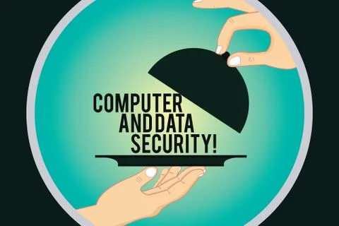 Word writing text Computer And Data Security. Business concept for Online Illustrazione stock