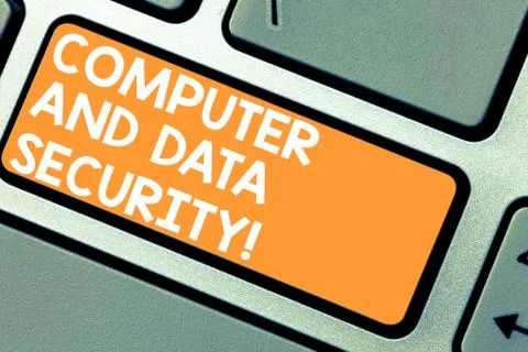 Word writing text Computer And Data Security. Business concept for Online Foto stock