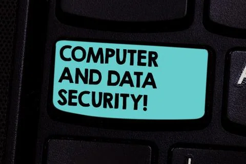 Word writing text Computer And Data Security. Business concept for Online 스톡 사진