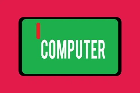Word writing text Computer. Business concept for electronic device capable of Stock Illustration