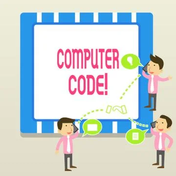 Word writing text Computer Code. Business concept for Set of instructions Stock Illustration