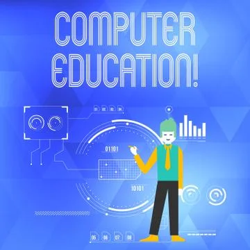 Word writing text Computer Education. Business concept for gaining basic Stock Illustration
