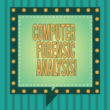 Word writing text Computer Forensic Analysis. Business concept for evidence 스톡 일러스트
