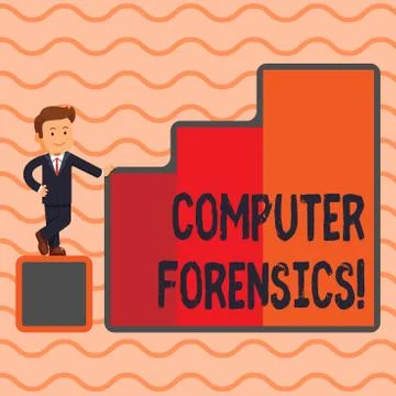 Word writing text Computer Forensics. Business concept for the investigative Stock Illustration