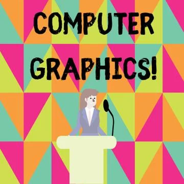 Word writing text Computer Graphics. Business concept for visual representations Illustrazione stock