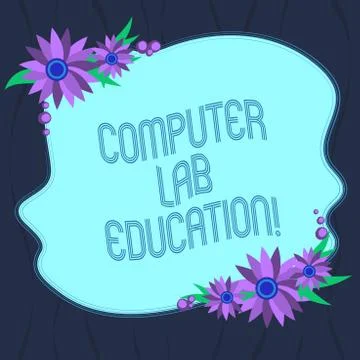 Word writing text Computer Lab Education. Business concept for Room or space Stock Illustration