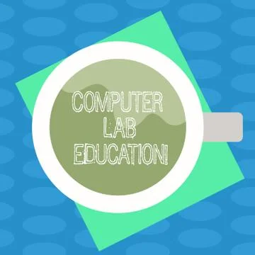 Word writing text Computer Lab Education. Business concept for Room or space Stock Illustration