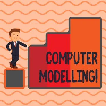 Word writing text Computer Modelling. Business concept for using a computer to Stock Illustration