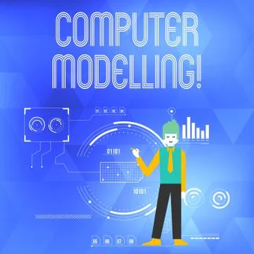 Word writing text Computer Modelling. Business concept for using a computer to Stockillustratie