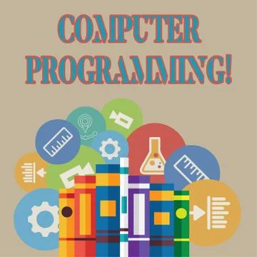 Word writing text Computer Programming. Business concept for process that Illustrazione stock