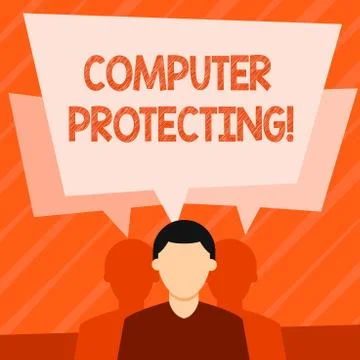 Word writing text Computer Protecting. Business concept for protecting computer Stockillustratie
