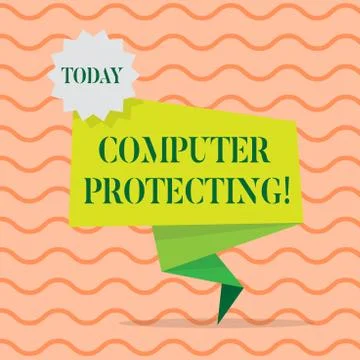 Word writing text Computer Protecting. Business concept for protecting computer Illustrazione stock
