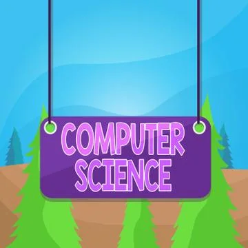 Word writing text Computer Science. Business concept for study of both computer Illustration