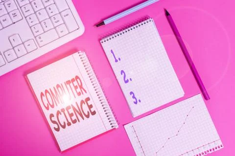 Word writing text Computer Science. Business concept for study of both computer Stock Photos