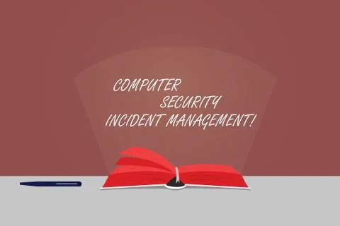 Word writing text Computer Security Incident Management. Business concept for Illustrazione stock