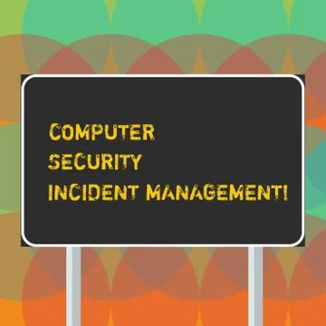 Word writing text Computer Security Incident Management. Business concept for Stock Illustration
