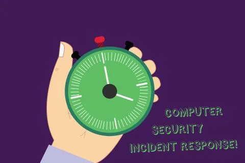 Word writing text Computer Security Incident Response. Business concept for Stock Illustration