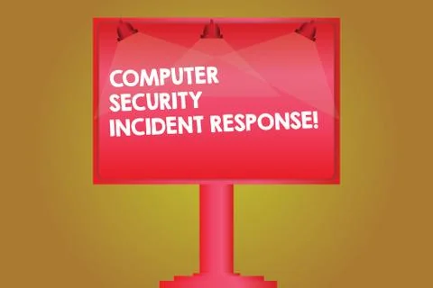 Word writing text Computer Security Incident Response. Business concept for Stockillustratie