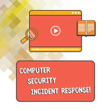 Word writing text Computer Security Incident Response. Business concept for Stock Illustration