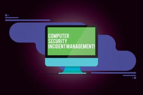 Word writing text Computer Security Incident Management. Business concept for Stock Illustration