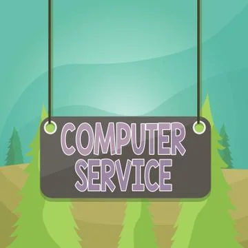 Word writing text Computer Service. Business concept for computer time or Stock Illustration