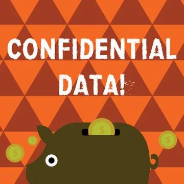 Word writing text Confidential Data. Business concept for term that typically 库存插图