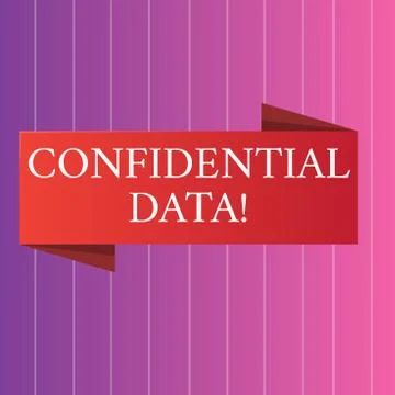 Word writing text Confidential Data. Business concept for term that typically 库存插图