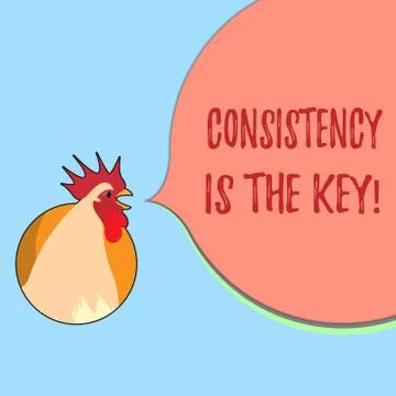 Word writing text Consistency Is The Key. Business concept for full Dedication イラスト素材