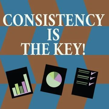 Word writing text Consistency Is The Key. Business concept for by Breaking Bad イラスト素材