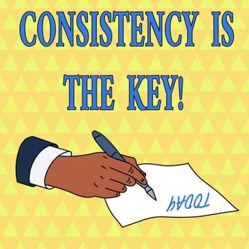 Word writing text Consistency Is The Key. Business concept for by Breaking Bad イラスト素材