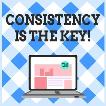 Word writing text Consistency Is The Key. Business concept for by Breaking Bad 스톡 일러스트