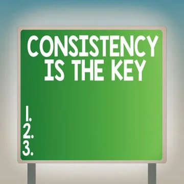 Word writing text Consistency Is The Key. Business concept for by Breaking Bad 스톡 일러스트