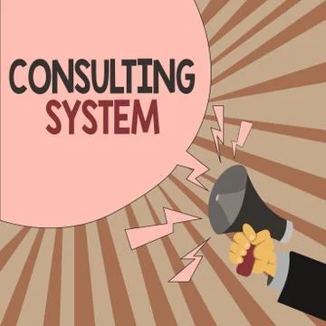 Word writing text Consulting System. Business concept for Helping firms improve イラスト素材