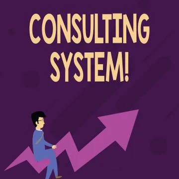 Word writing text Consulting System. Business concept for Helping firms improve Stock Illustration
