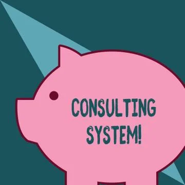 Word writing text Consulting System. Business concept for Helping firms improve Stockillustratie