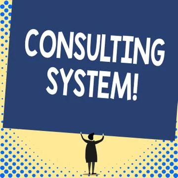 Word writing text Consulting System. Business concept for Helping firms improve Stock Illustration