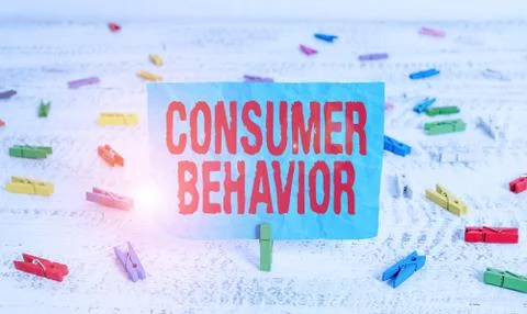 Word writing text Consumer Behavior. Business concept for study of how Stock Photos