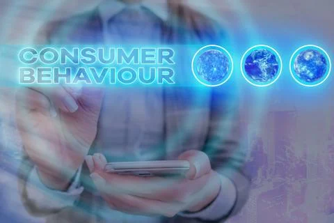 Word writing text Consumer Behaviour. Business concept for Decisions that Stock Photos