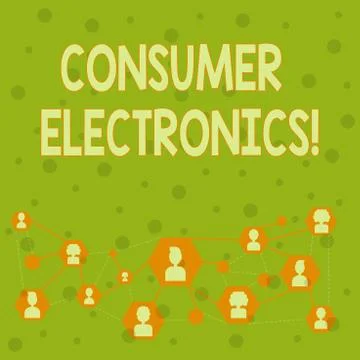 Word writing text Consumer Electronics. Business concept for consumers for daily Stock Illustration