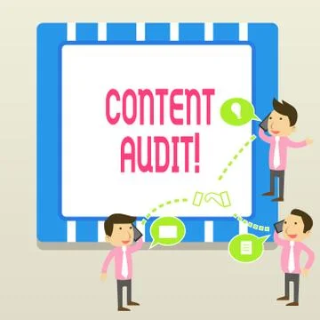 Word writing text Content Audit. Business concept for process of evaluating 스톡 일러스트