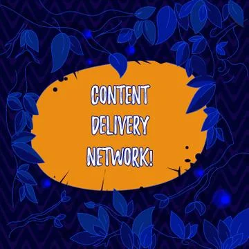 Word writing text Content Delivery Network. Business concept for Geographically Stock Illustration