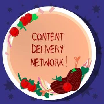 Word writing text Content Delivery Network. Business concept for Geographically Stock Illustration