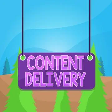 Word writing text Content Delivery. Business concept for geographically Stock Illustration