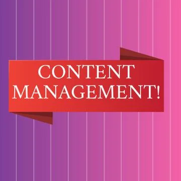 Word writing text Content Management. Business concept for processes supports Stock Illustration